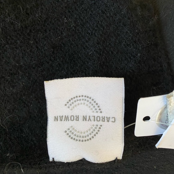 Carolyn Rowan Swarovski Crystals Starbust Long Black Cashmere Scarf - Picture 3 of 9